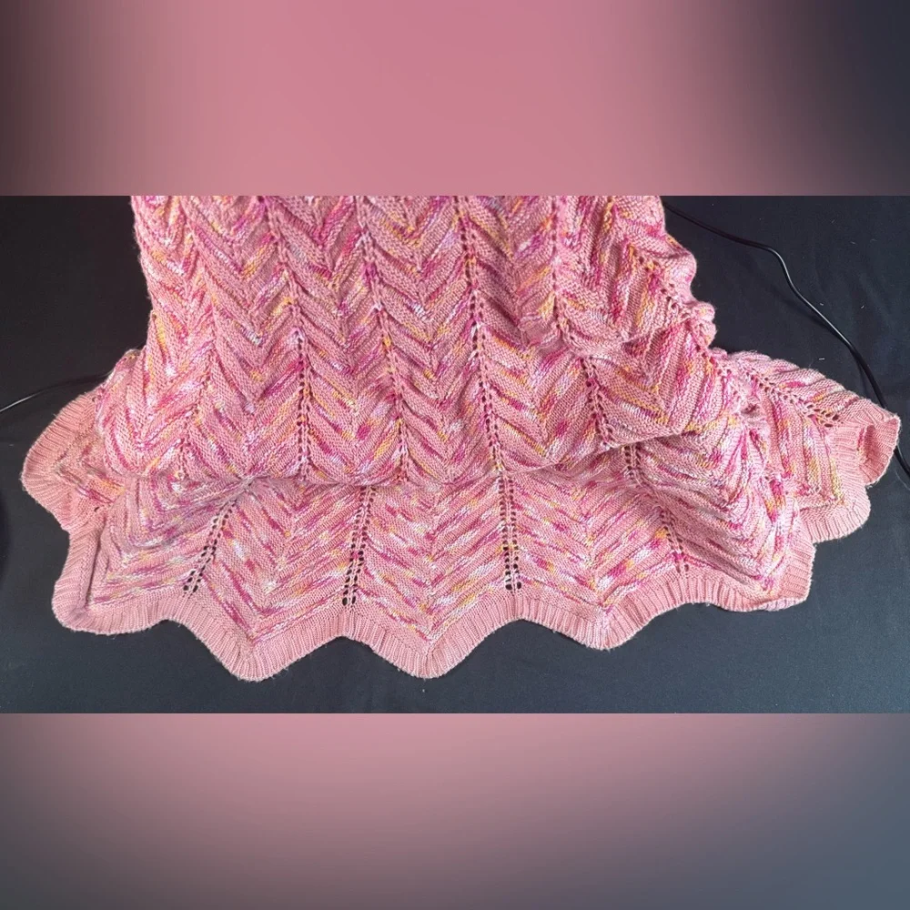 Torn by Ronny Kobo Tasha Pink Chevron Knit Maxi Dress – Size Small NWT - Picture 6 of 7